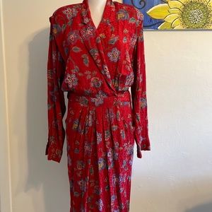 Depeche Mode vintage red flower print dress.. with pockets-perfect condition 😀